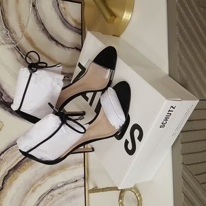 SCHUTZ Lace Transparent Sandals